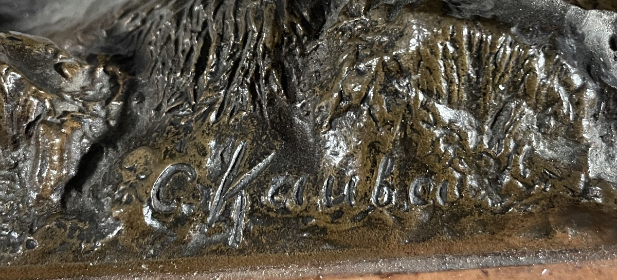 Kauba Carl 1865-1922 Bronze Setter-photo-4