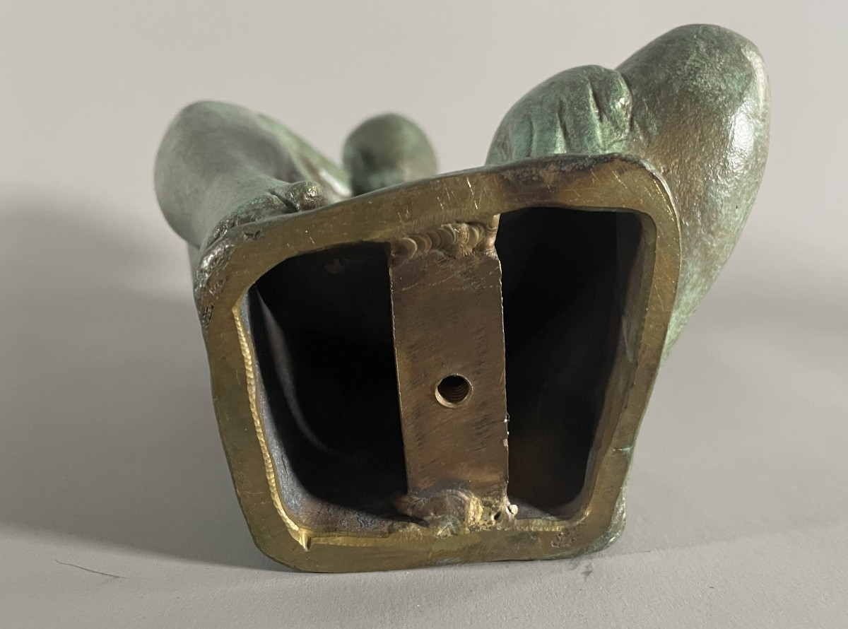 André Jaoul 1928-2000. Seated Bronze Nude-photo-2