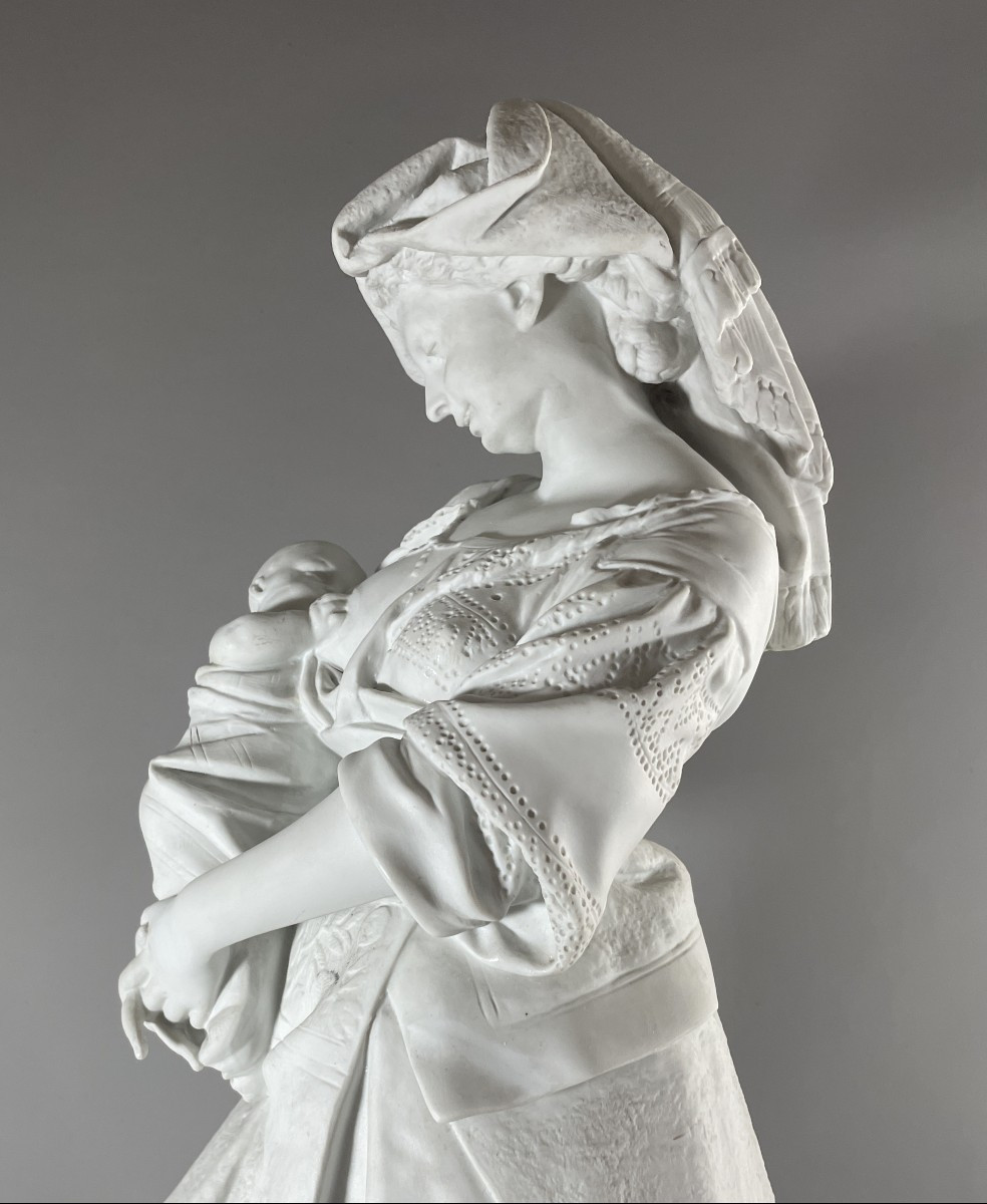 Albert Erneste Carrier Belleuse 1824-1887 Biscuit Maternity-photo-1