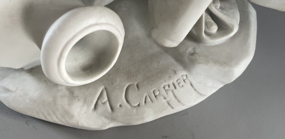 Albert Erneste Carrier Belleuse 1824-1887 Biscuit Maternity-photo-3