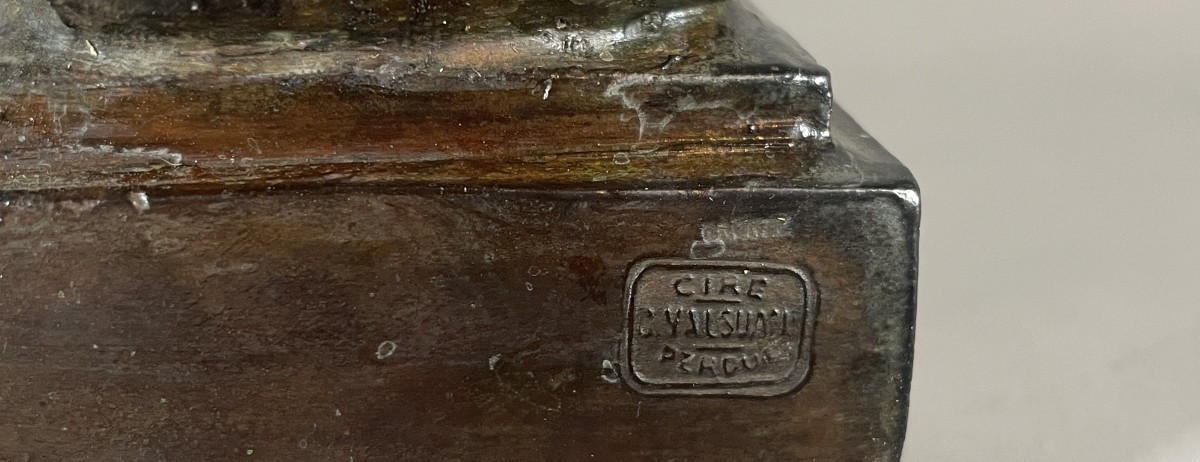 Poisson Pierre Marie 1876-1953 Bronze Amphitrite sur un Dauphin Valsuani Fondeur-photo-4