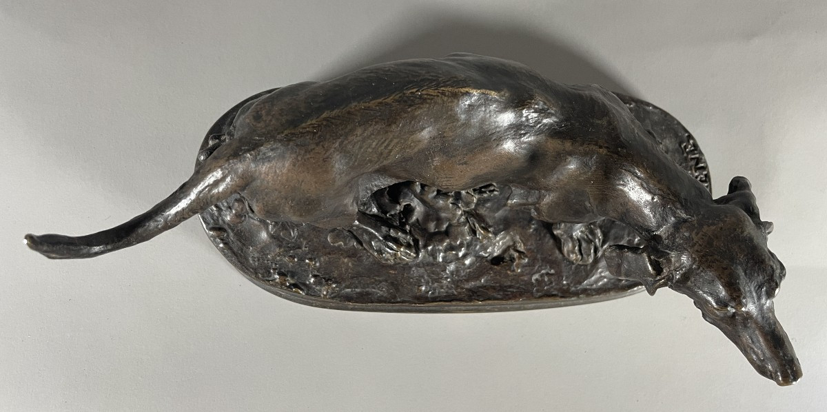 Pj Mêne 1810-1879 Bronze Chien Basset Susse Fondeur-photo-3