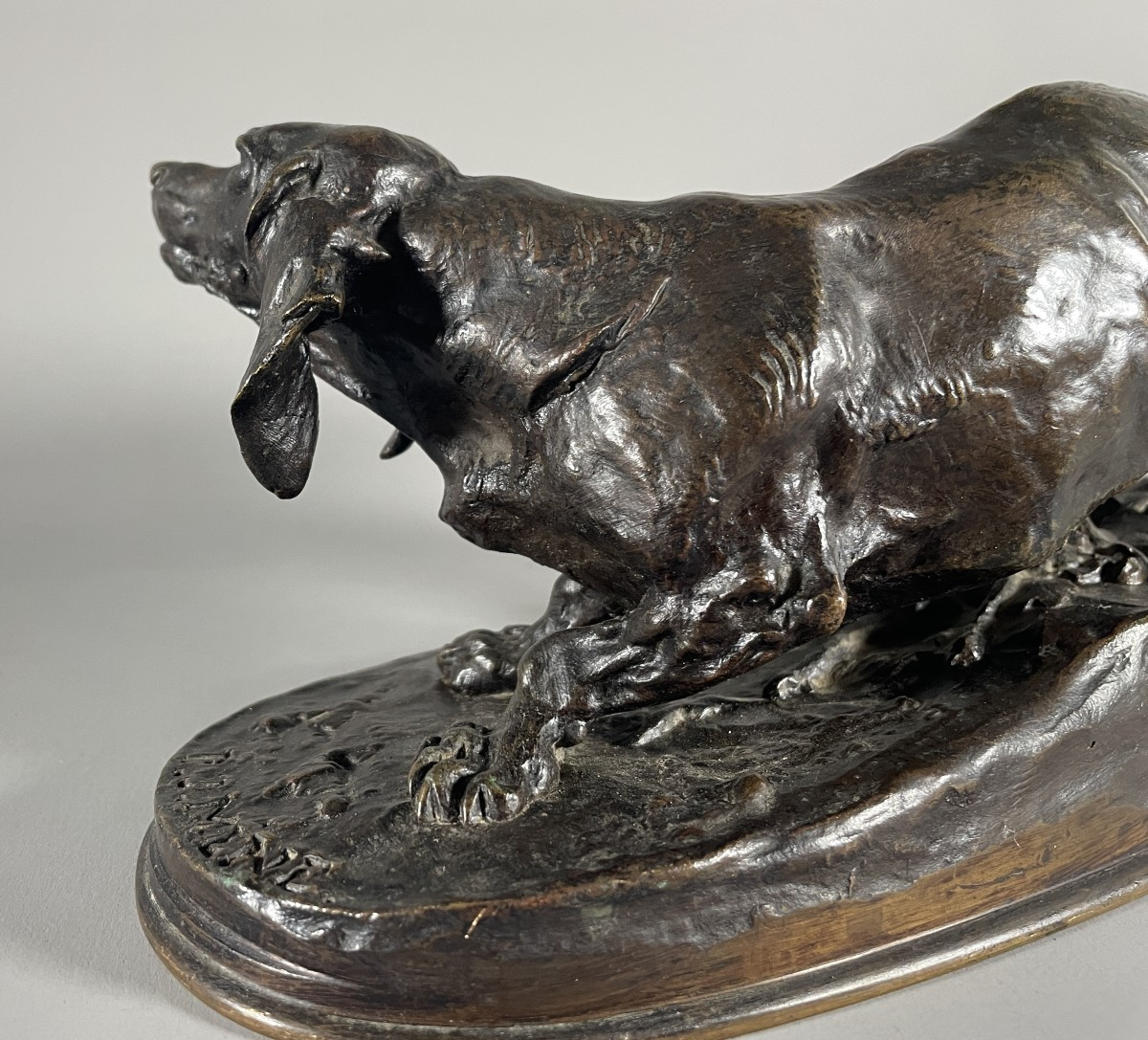 Pj Mêne 1810-1879 Bronze Chien Basset Susse Fondeur-photo-4