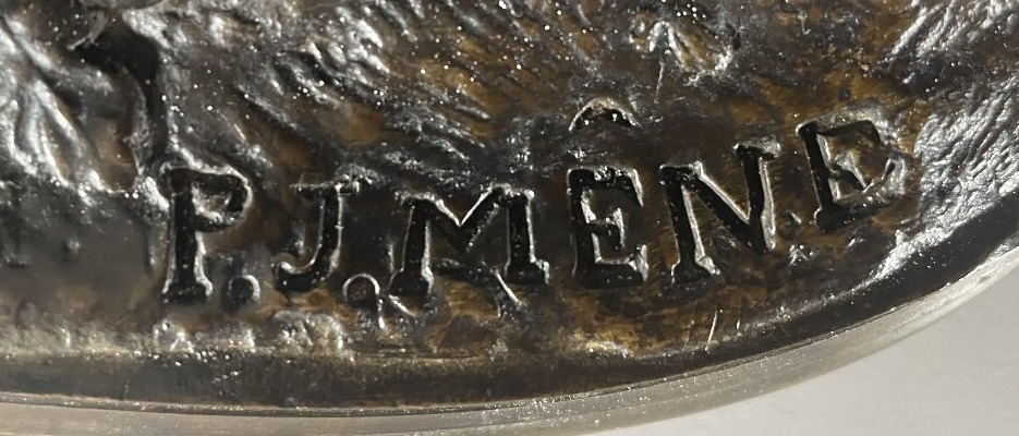 PJ Mêne 1810-1879 Bronze Chasse à la perdrix -photo-4