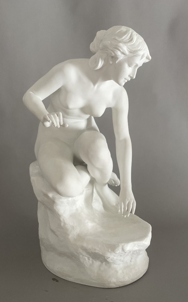 Ernest Tell XIX-XXe Femme nue Biscuit -photo-2