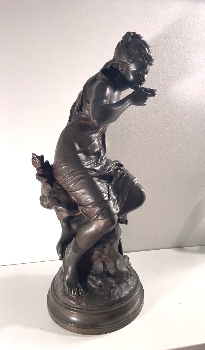 Mathurin Moreau 1822-1919 Bronze "la source"-photo-3