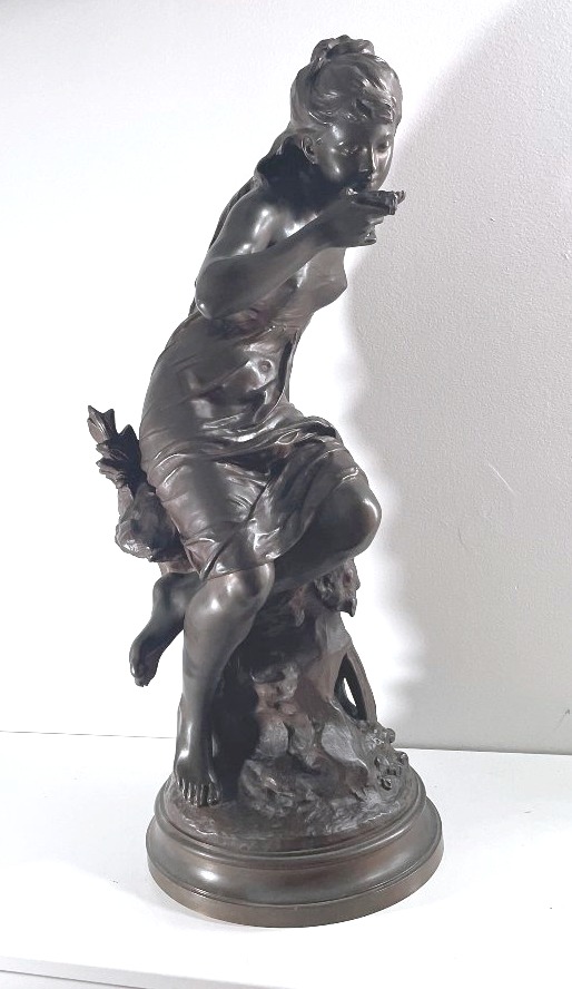 Mathurin Moreau 1822-1919 Bronze "la source"-photo-5