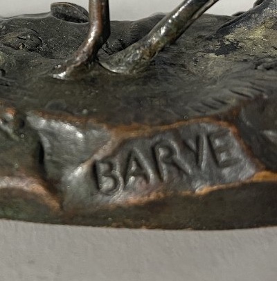 A;L Barye 1795-1875 Bronze Kevel (Première version)-photo-4