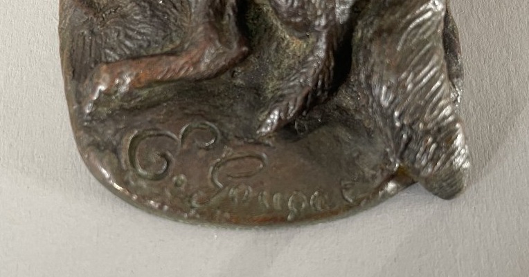Emile Gouget, 19th Century  Bronze Fox Family -photo-4