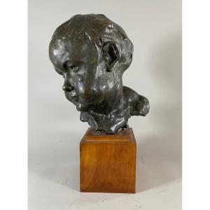 Alfredo Pina (1887-1966) Bronze Baby Bust