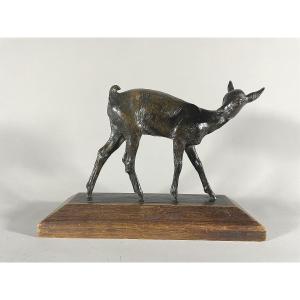Ary Bitter 1883-1973 Bronze Doe, Susse Foundry