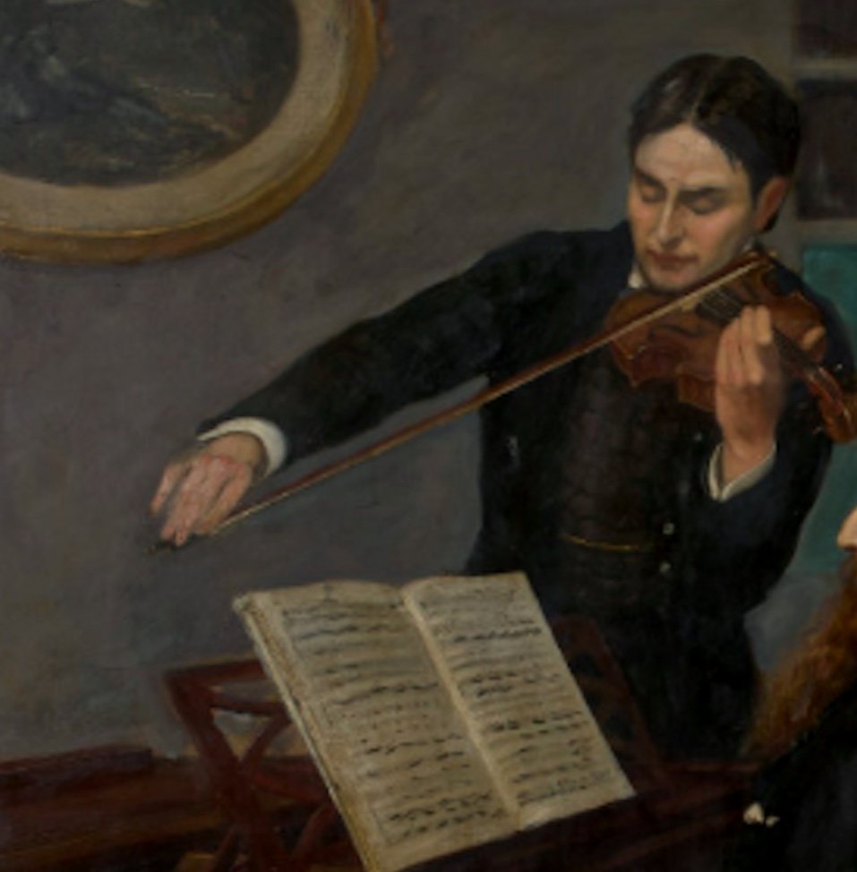 Oil Painting-signed-henry Caro-delvaille-[jacques Thibaud]-bayonne-bordeaux-19th-photo-3