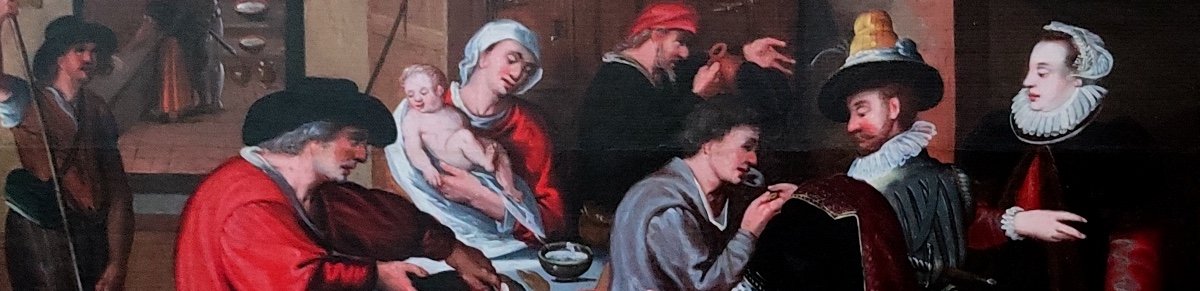 Oil Painting - Visit Of Lords To Peasants - Antwerp School - Circa 1570-photo-3