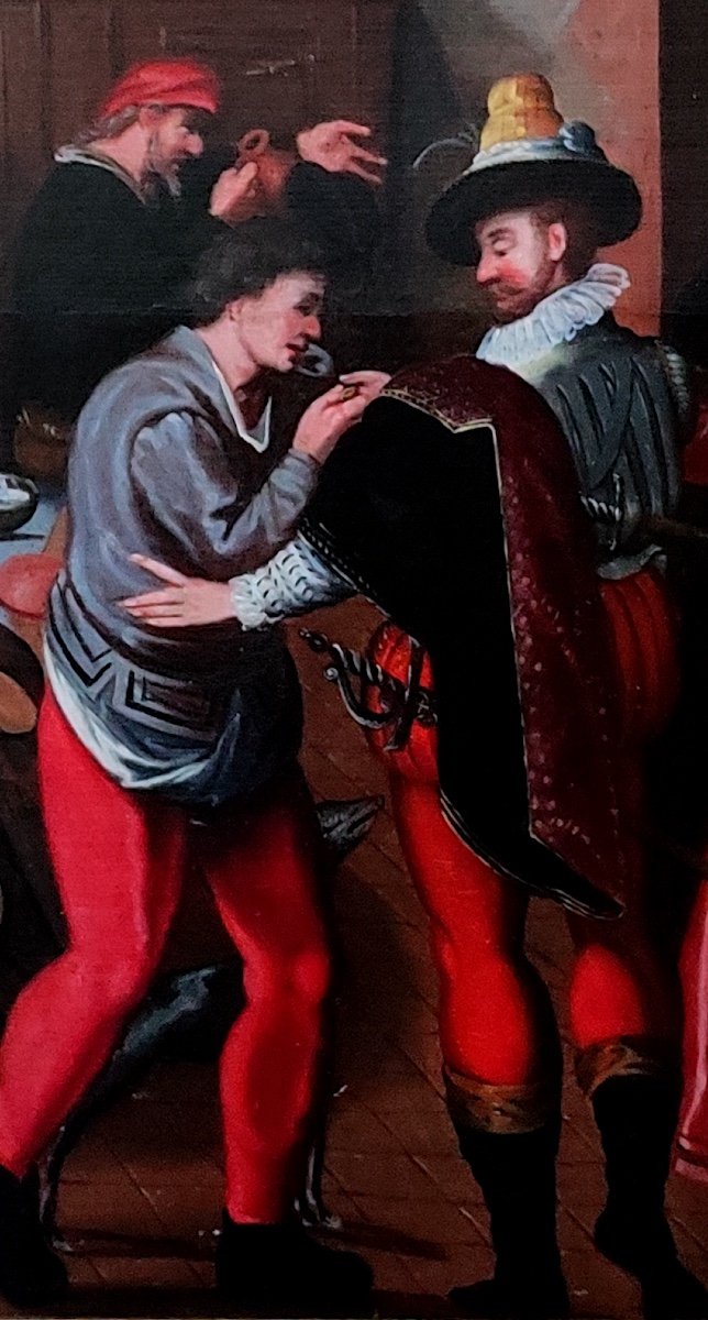 Oil Painting - Visit Of Lords To Peasants - Antwerp School - Circa 1570-photo-3