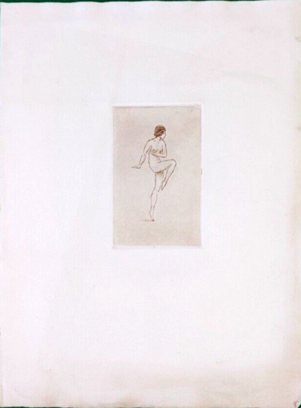 C16/63-original Engraving-proof-ernest Gayac-isadora Duncan-1912-photo-2