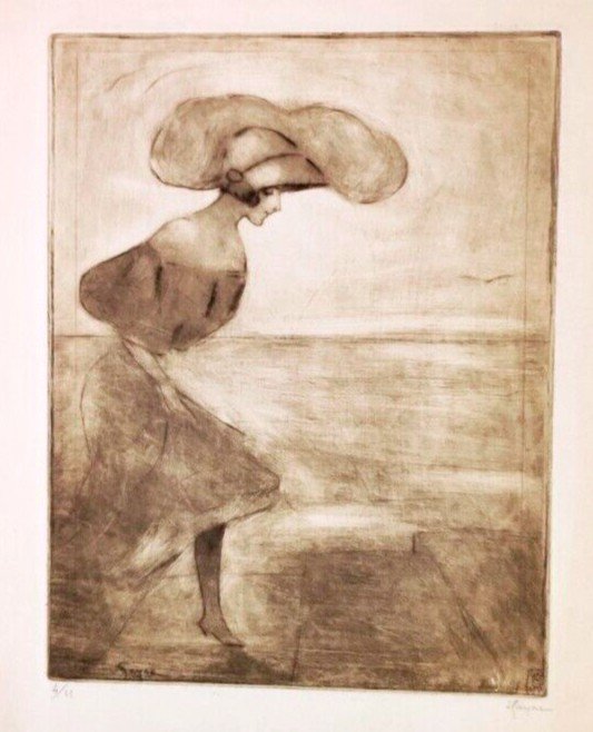 Gcm-original Engraving-proof-signed-dated-ernest Gayac-1912