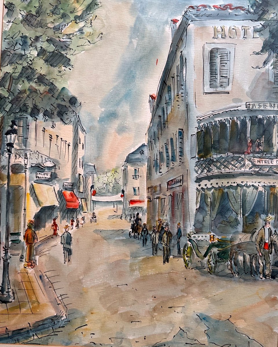 Beautiful Watercolor-biarritz-hotel De l'Europe-1940