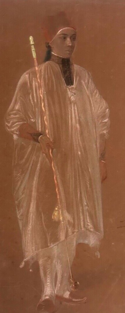 C27-DESSIN ORIGINAL-D&Eacute;DICACE-BIDA ALEXANDRE-PORTRAIT-FUMEUR DU CAIRE-[SCHEFER]-1847-photo-4