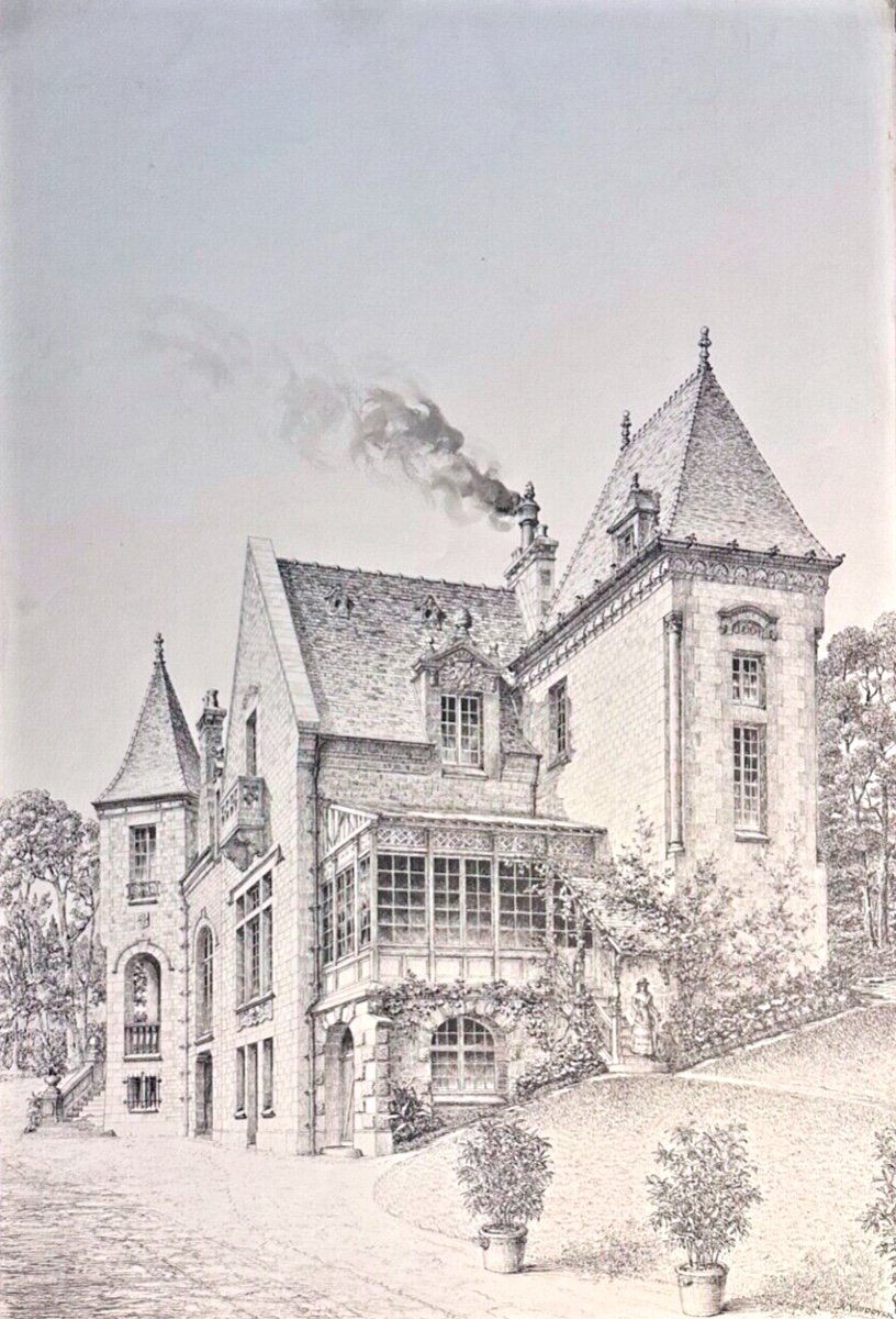 C27-orig Drawing-a.lambert Vaudoyer-[the Manor With The Canopy]-[v.le Duc]-1901