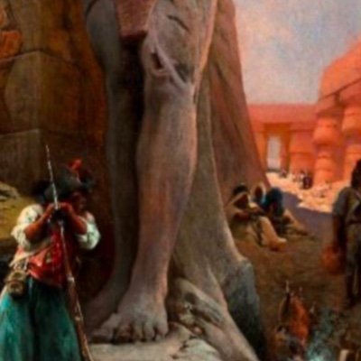 Oil On Canvas-georges Clairin-sentinel In The Ruins Of Karnak-egypt-19c-photo-4