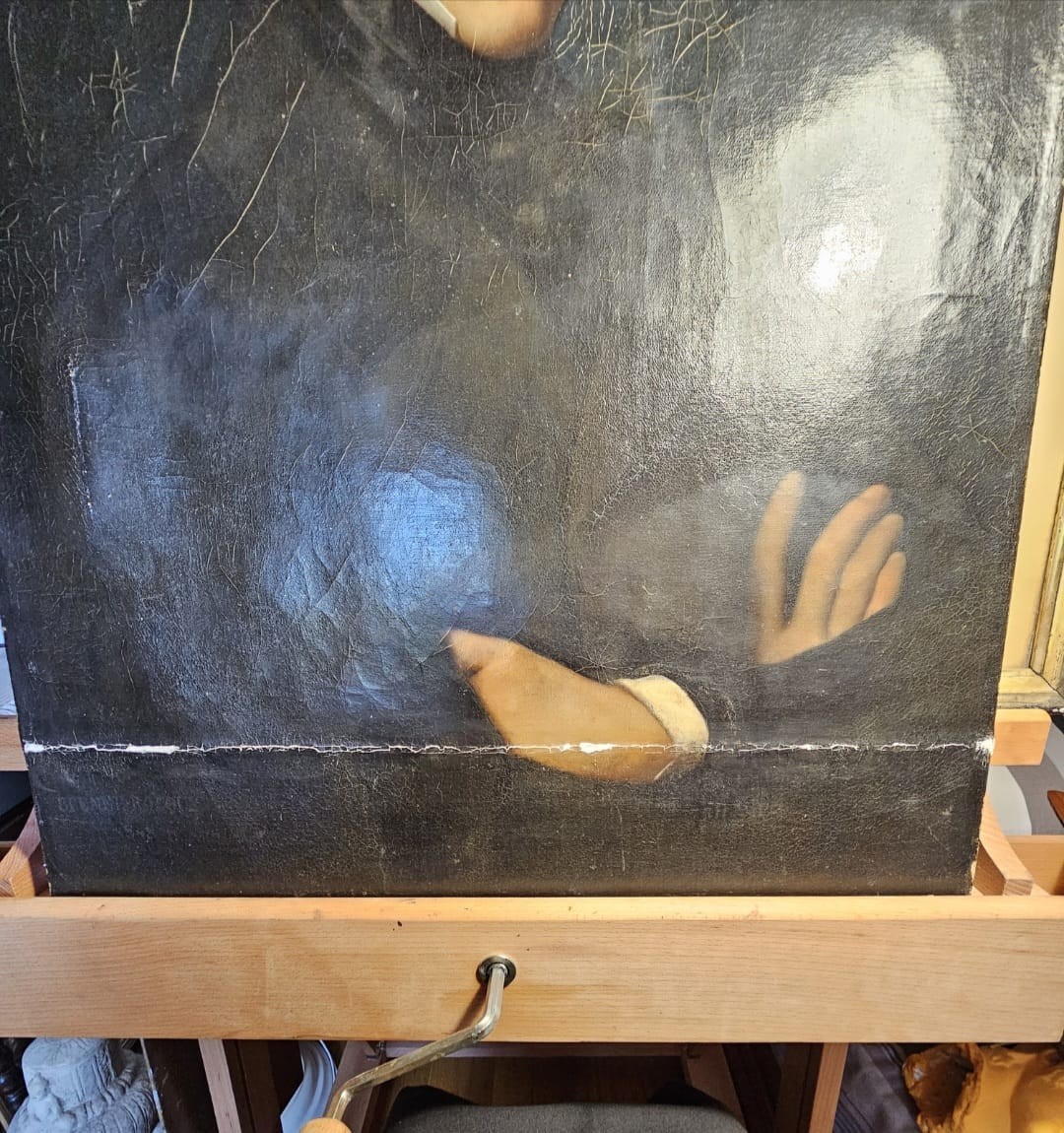 Bout-oil On Canvas-léon Brunel-rocque-portrait Of Edmond Geffroy-1848-photo-3