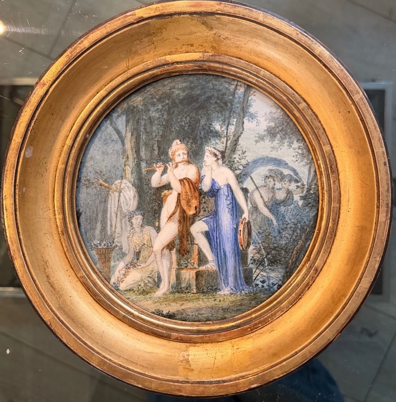 PÂRIS ET HÉLÈNE-ENTOURAGE DE JACQUES ANTOINE VALLIN-SCÈNE MYTHOLOGIQUE GALANTE
