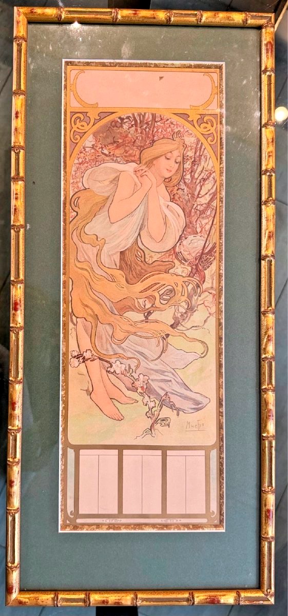 Alphonse Mucha—the Four Seasons—4 Art Nouveau Lithographs—champenois—1897-photo-2