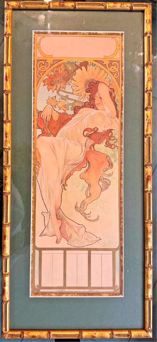 Alphonse Mucha—the Four Seasons—4 Art Nouveau Lithographs—champenois—1897-photo-3