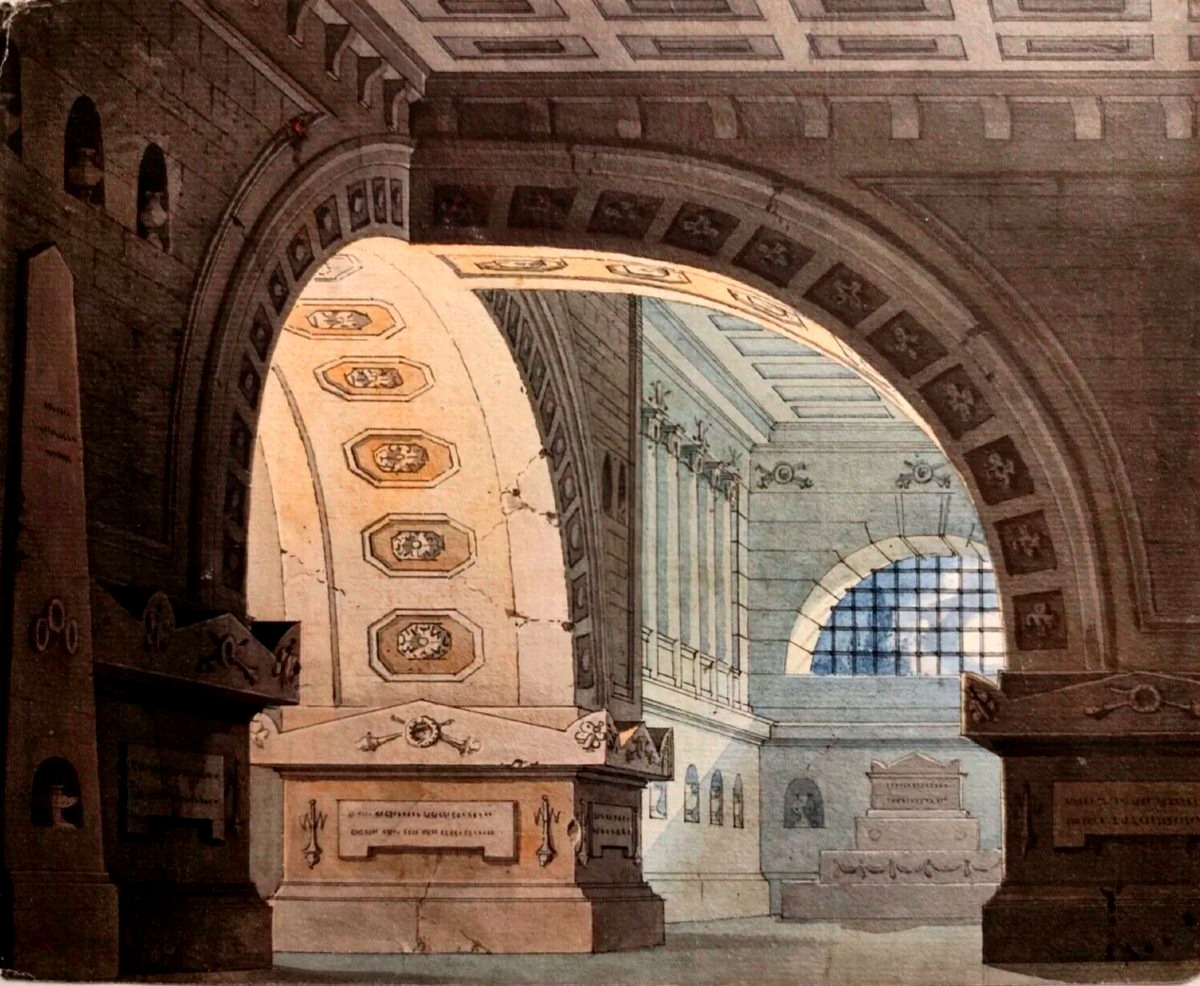 Drawing—alessandro Sanquirico—la Scala In Milan—semiramide By Gioachino Rossini—1824