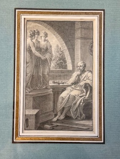 Phidias Contemplating The Three Fates – French Neoclassical School – Late 18th Century-photo-2