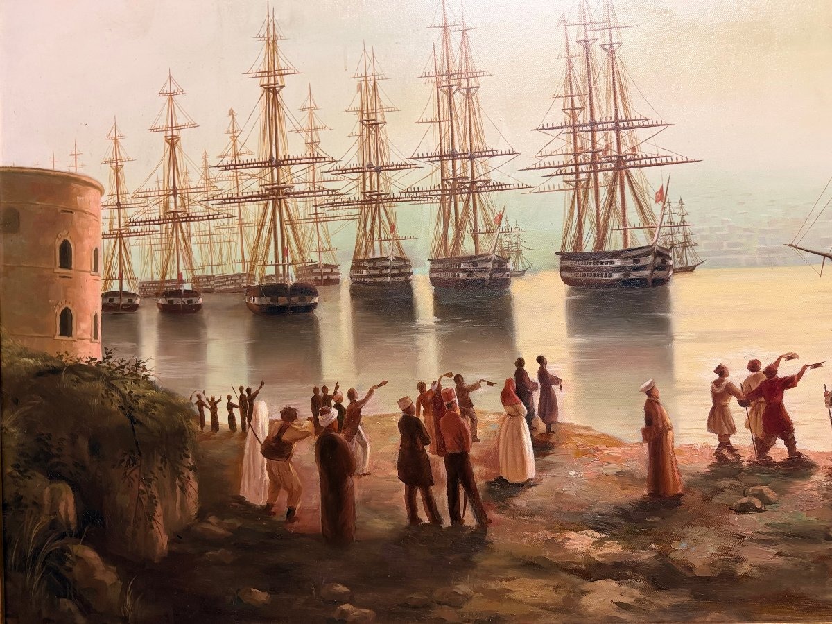 Copy After Aivazovsky—the Russian Fleet In The Bay Of Sevastopol—large Decorative Painting-photo-2