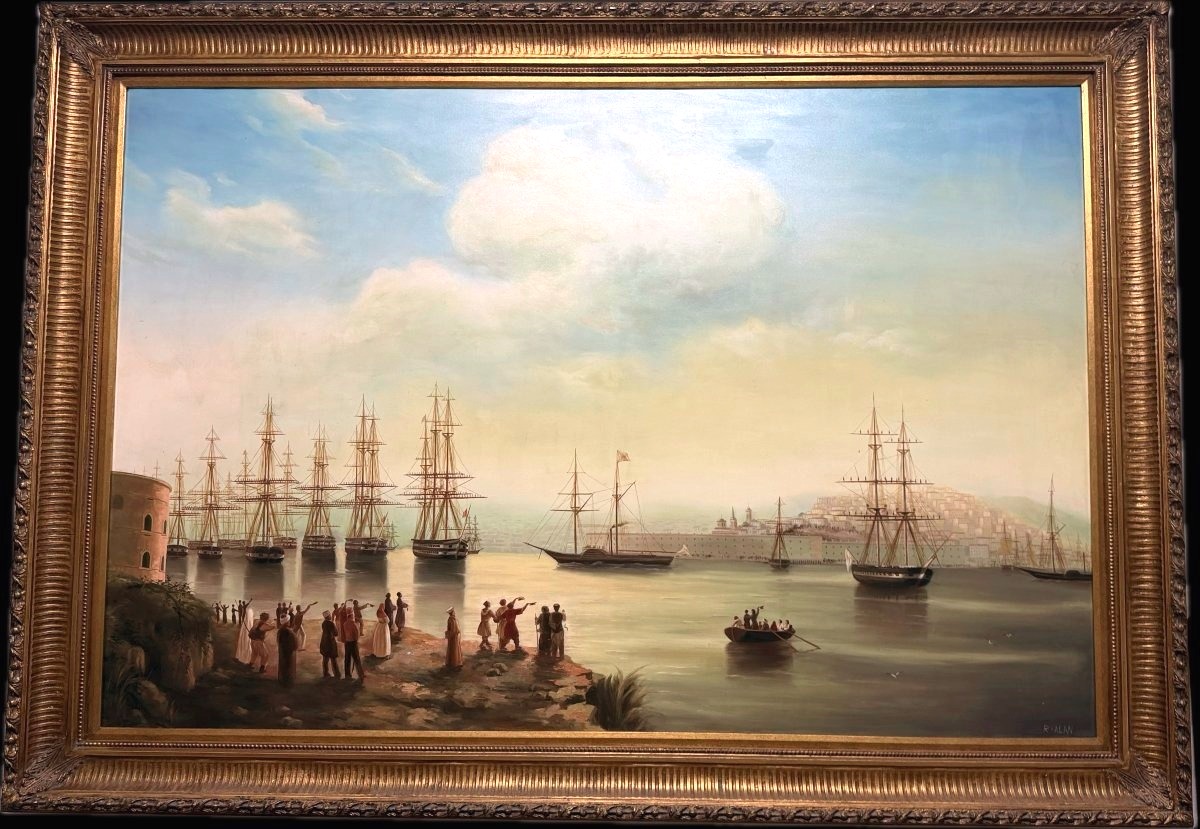 Copy After Aivazovsky—the Russian Fleet In The Bay Of Sevastopol—large Decorative Painting-photo-4