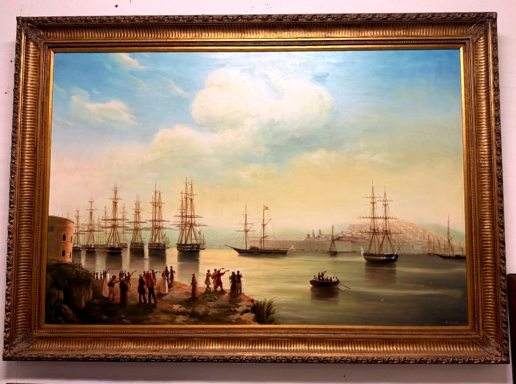 Copy After Aivazovsky—the Russian Fleet In The Bay Of Sevastopol—large Decorative Painting