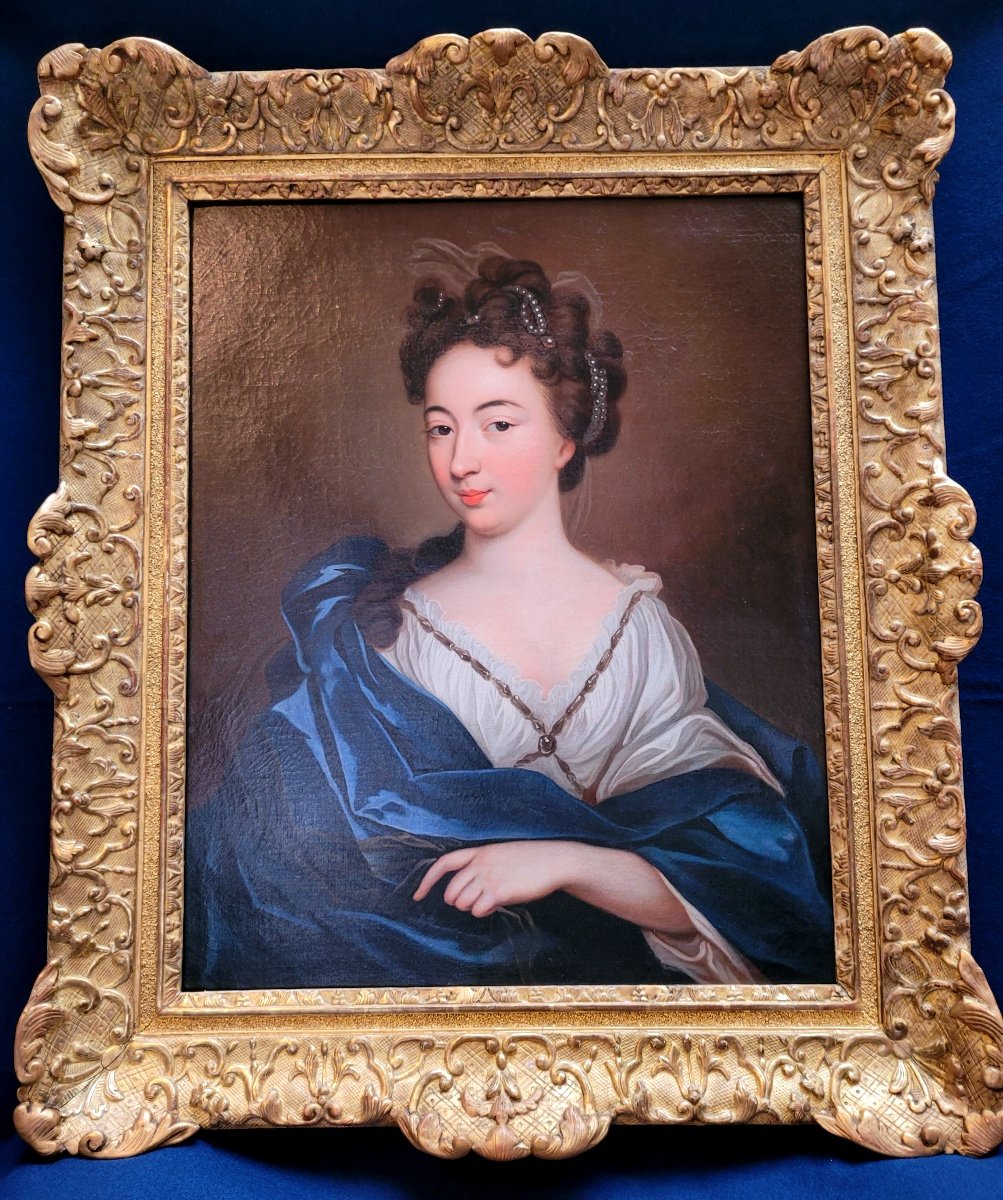 Painting-françois De Troy-portrait Of Louise Françoise De Bourbon
