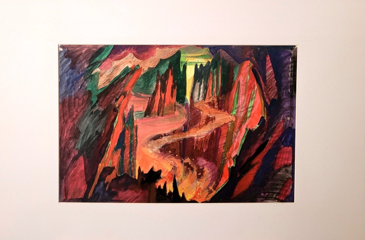 Original Gouache-gaston Marty-bordeaux Opera-[verdi]-closed Forest-1930-photo-2