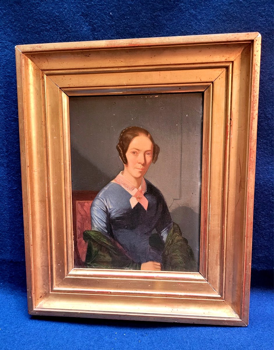 TABLEAU-EDMOND GEFFROY-PORTRAIT DE SA SOEUR-[MME GONARD]-1867