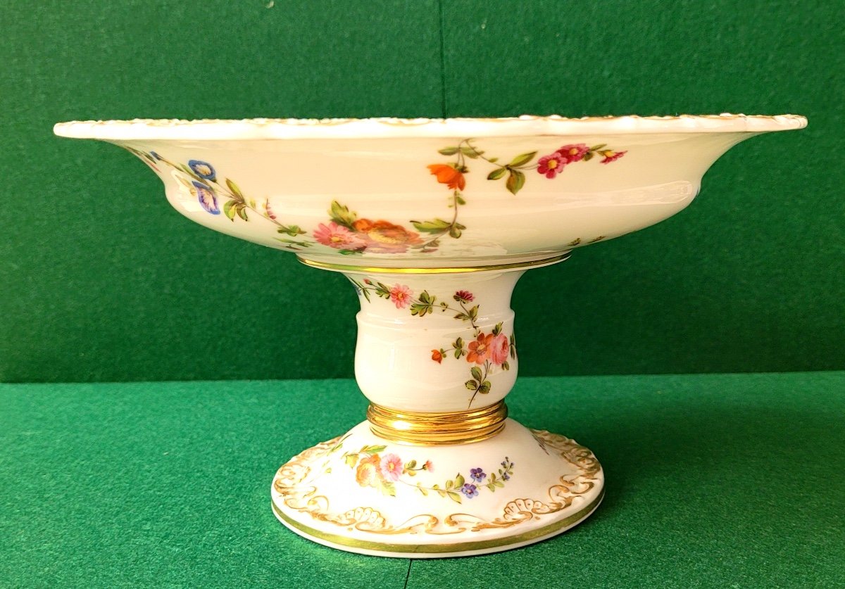 Jacob Petit-paris Porcelain-fruit Bowl-monogrammed-floral Decor And Gilding-photo-2