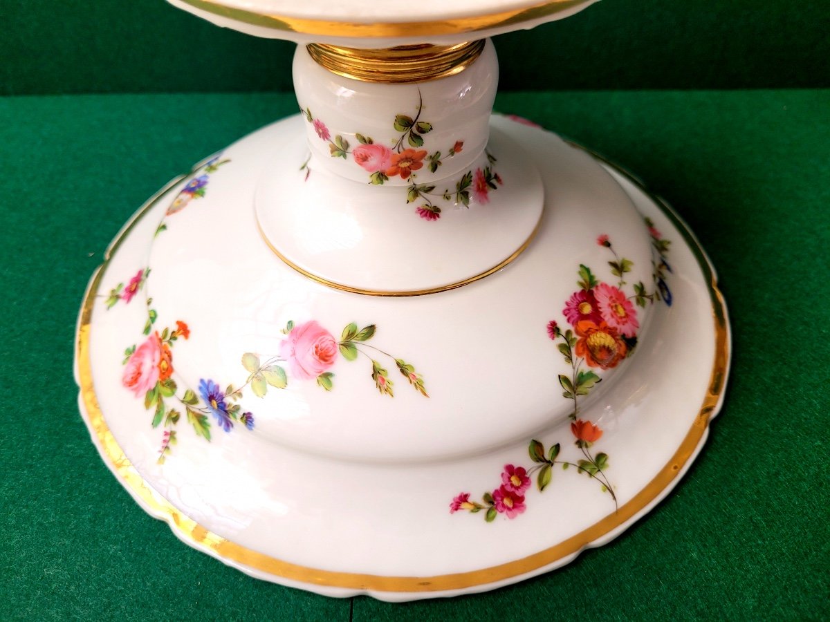 Jacob Petit-paris Porcelain-fruit Bowl-monogrammed-floral Decor And Gilding-photo-4