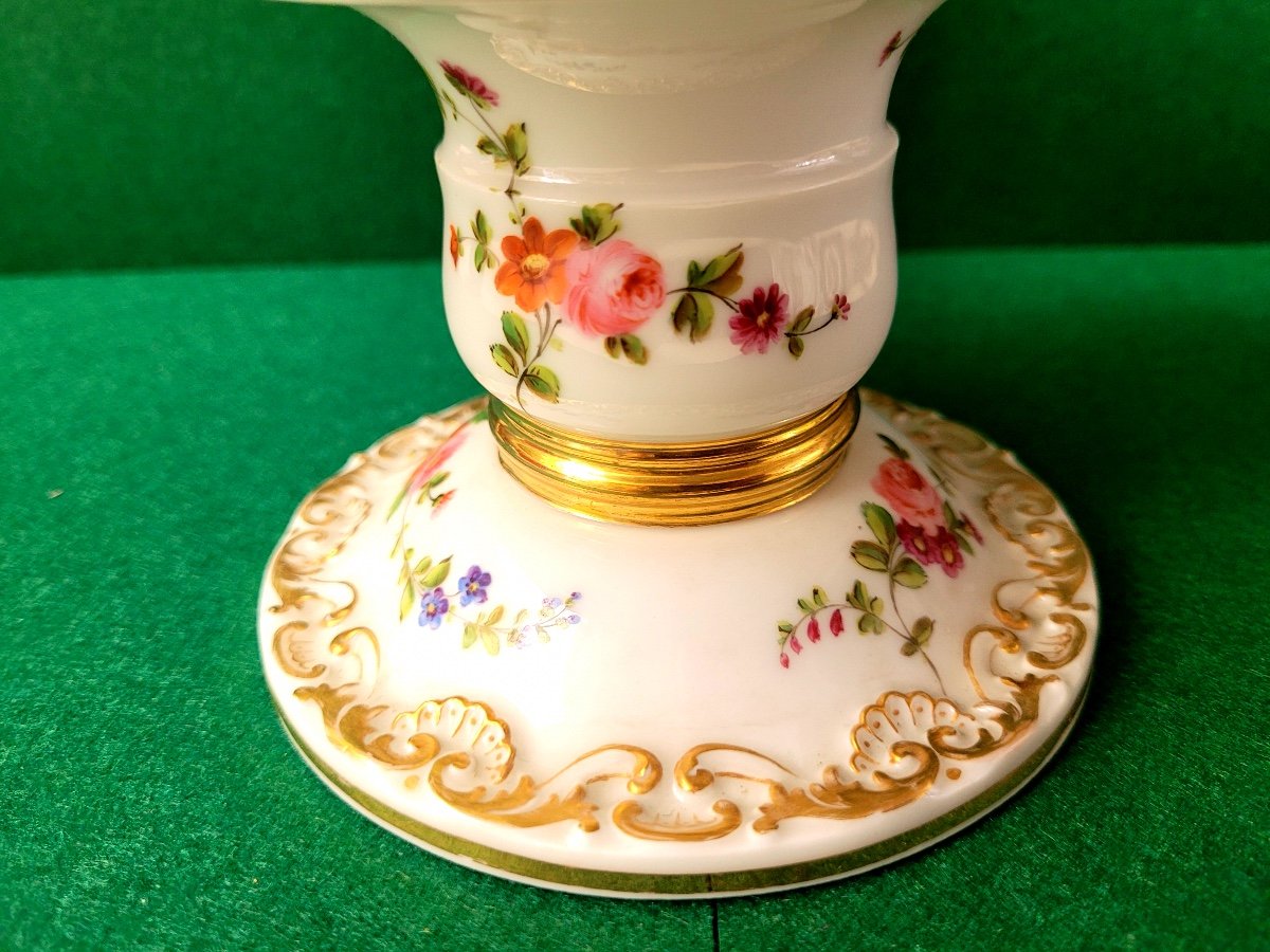 Jacob Petit-paris Porcelain-fruit Bowl-monogrammed-floral Decor And Gilding-photo-1