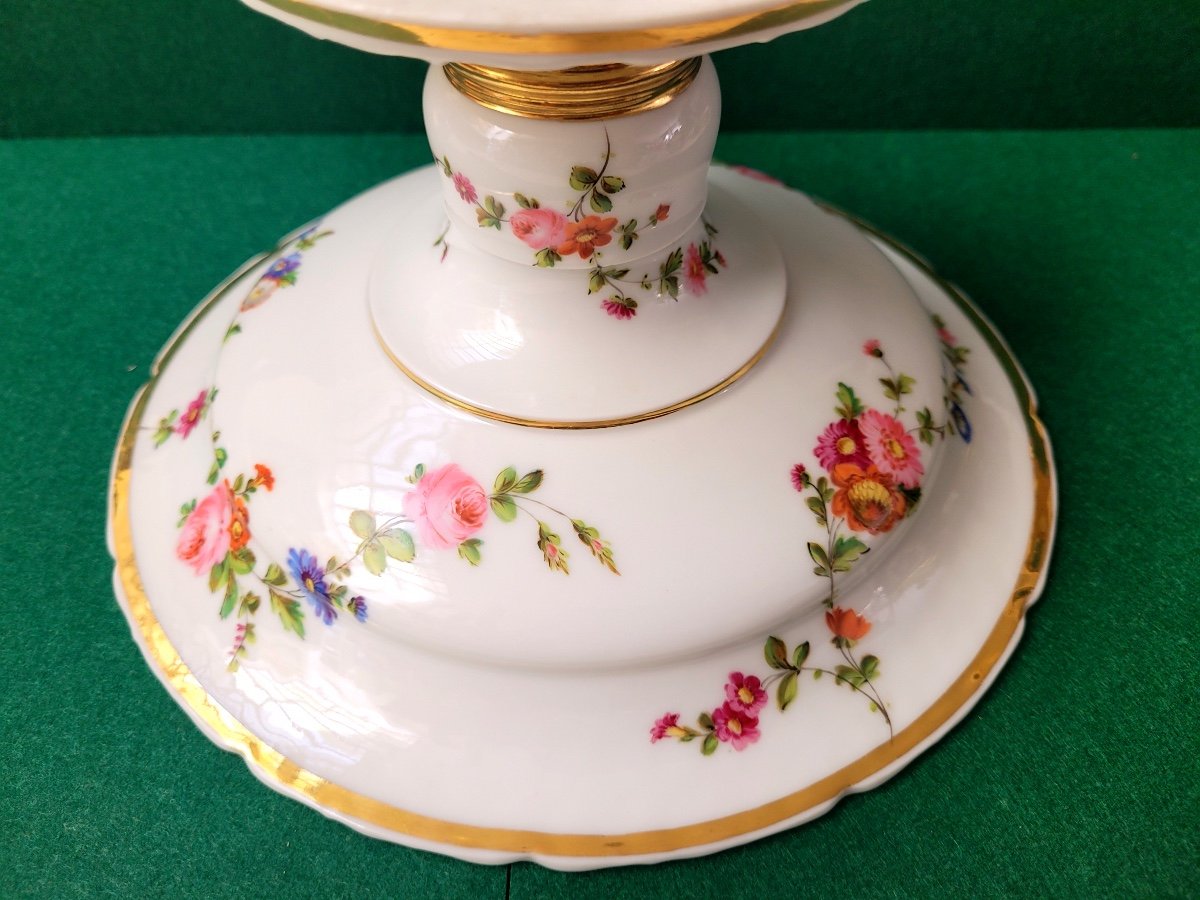 Jacob Petit-paris Porcelain-fruit Bowl-monogrammed-floral Decor And Gilding-photo-1