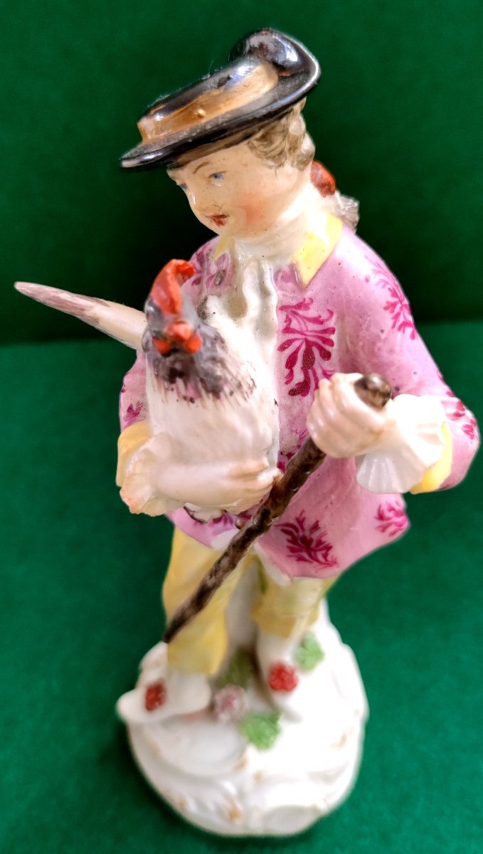 The Cries Of Paris-meissen Porcelain Statuette-the Chicken Merchant-20th Century-photo-2