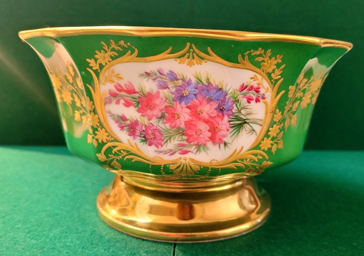 Cup With Cherries-paris Porcelain-jp Feuillet-floral Decor-gilding-circa 1830-photo-2