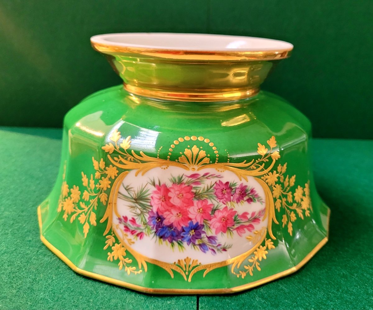 Cup With Cherries-paris Porcelain-jp Feuillet-floral Decor-gilding-circa 1830-photo-3