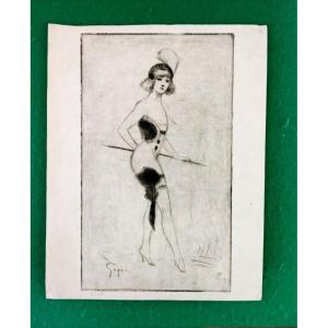 C16/60-GRAVURE ORIGINALE-ÉPREUVE-SIGNÉE-DATÉE-ERNEST GAYAC-1912