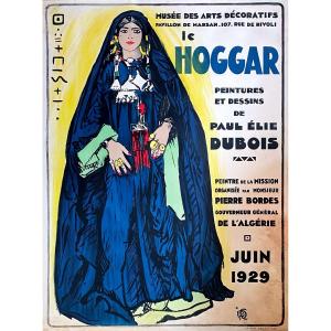 Large Original Lithographic Poster-p.élie Dubois-le Hoggar-1929