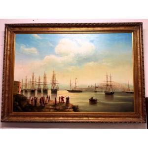 Copy After Aivazovsky—the Russian Fleet In The Bay Of Sevastopol—large Decorative Painting
