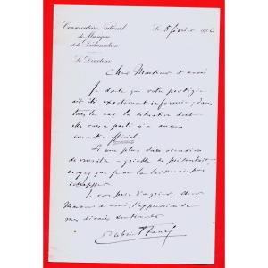 PROA6-GABRIEL FAURÉ-COMPOSITEUR-ORGANISTE-PIANISTE-LETTRE AUTOGRAPHE SIGNÉE-[CONSERVATOIRE NATIONAL DE MUSIQUE]-1916