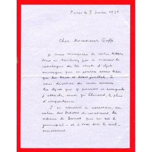 Proa21-andré Breton-writer- Surrealism-signed Autograph Letter-[rené Gaffé]-[dali]-1931