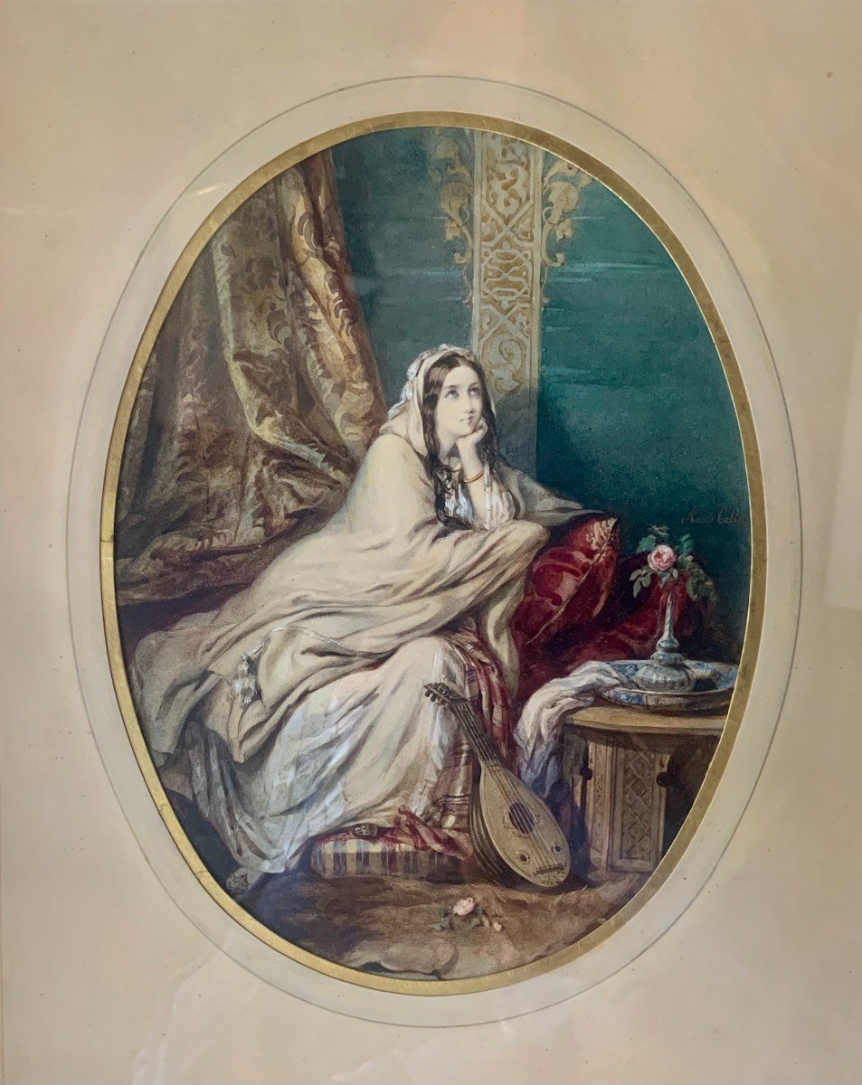 Adèle-Anaïs COLIN (1822-1899) - Rachel - Aquarelle-photo-2