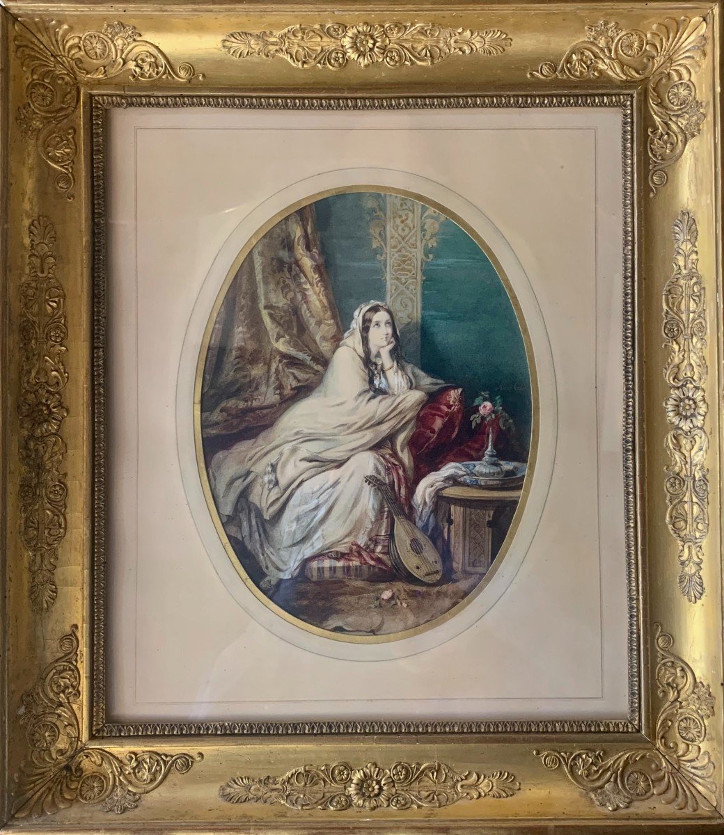 Adèle-Anaïs COLIN (1822-1899) - Rachel - Aquarelle